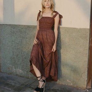 Dôen Jasmine Dress in Rust Ditzy Floral Size XS